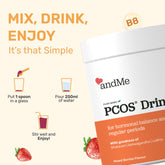 & ME PCOS Supplement | PCOD Drink for PCOS Treatment & Cure|Supplement for Hormonal Balance & Regular Periods with Ayurvedic Herbs etc(Shatavari, Lodhra, Vitamin B12) (40 servings, Pack of 1 - 250gm)